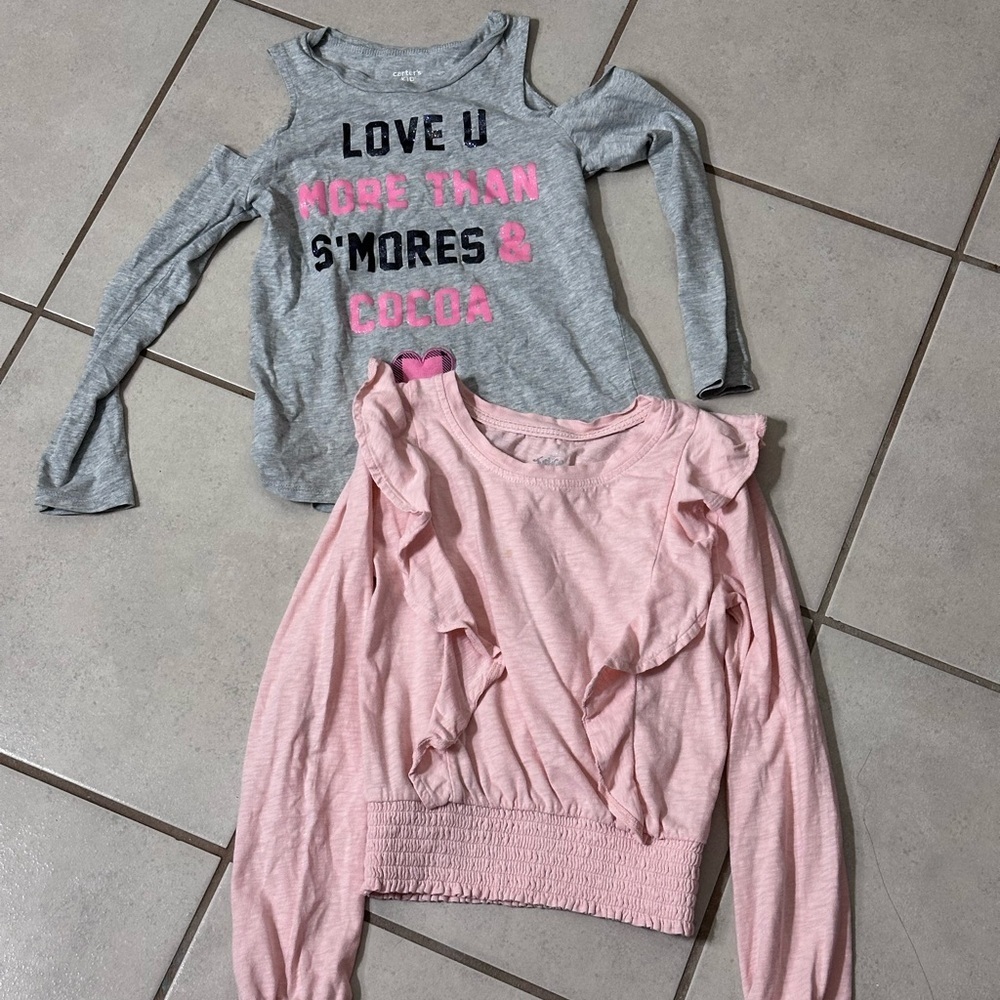 Justice, Carter’s Girls Kids Long Sleeve Shirts size‎ 7.